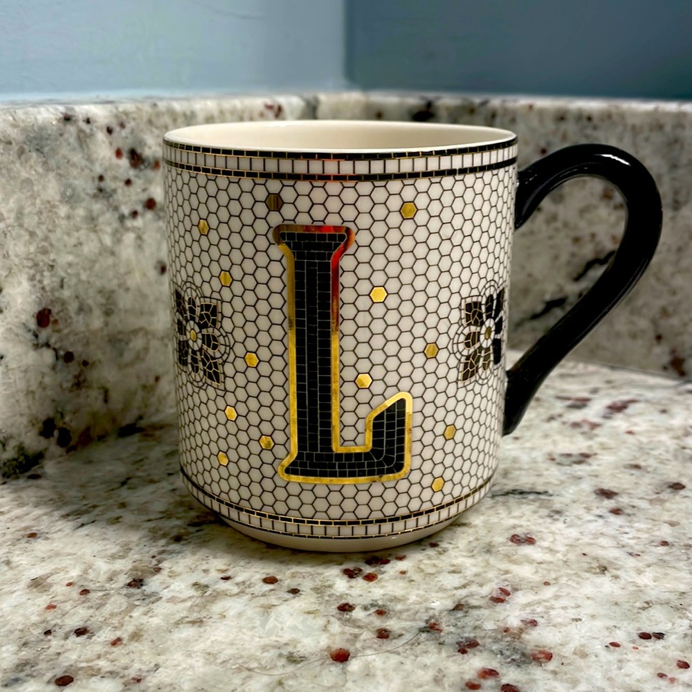 Anthropologie Margot Monogram Mug L
